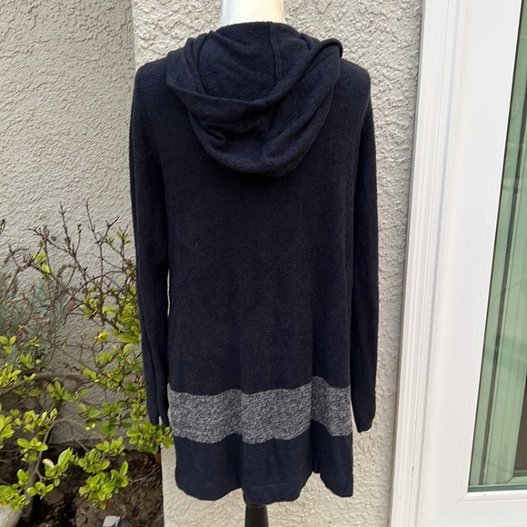 💚Barefoot Dreams Cozy Chic Coastal Open Hooded Cardigan Women's Size L/XL - Picture 7 of 10